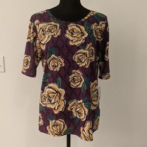 NWT Lularoe Gigi  XL purple with orange flowers